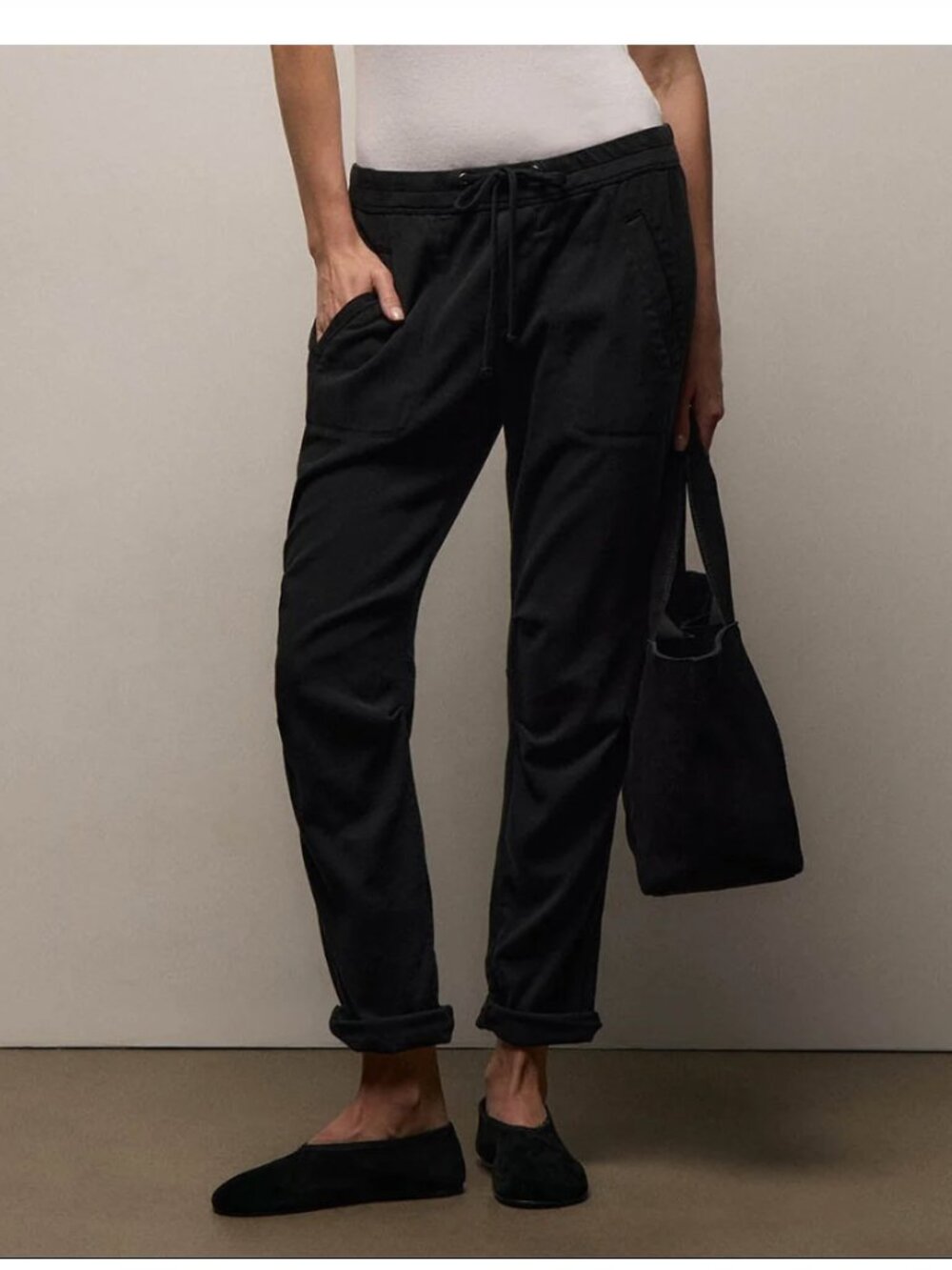 James Perse Soft Drape Pant - Black - Like New